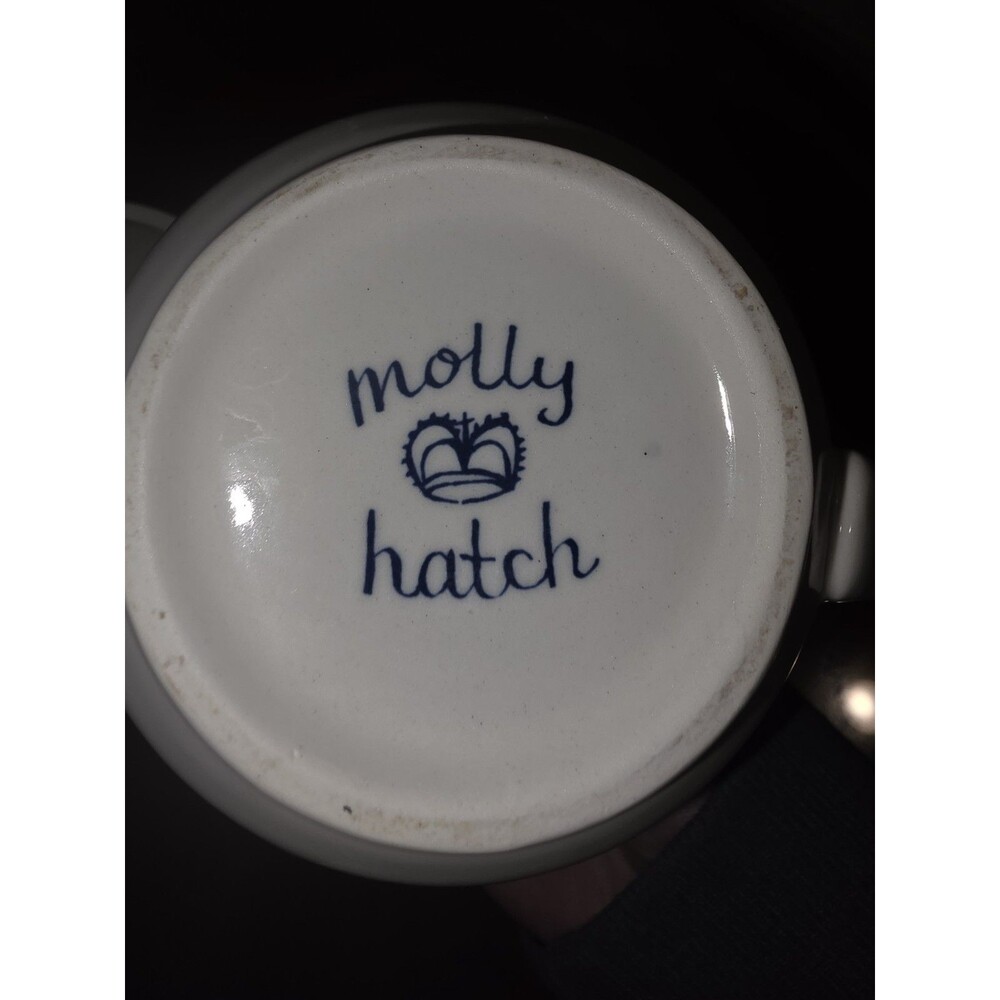 Molly Hatch Anthropologie Pig Icon Mugs Set Of 2 Farmhouse Country Rustic EUC - Picture 3 of 4